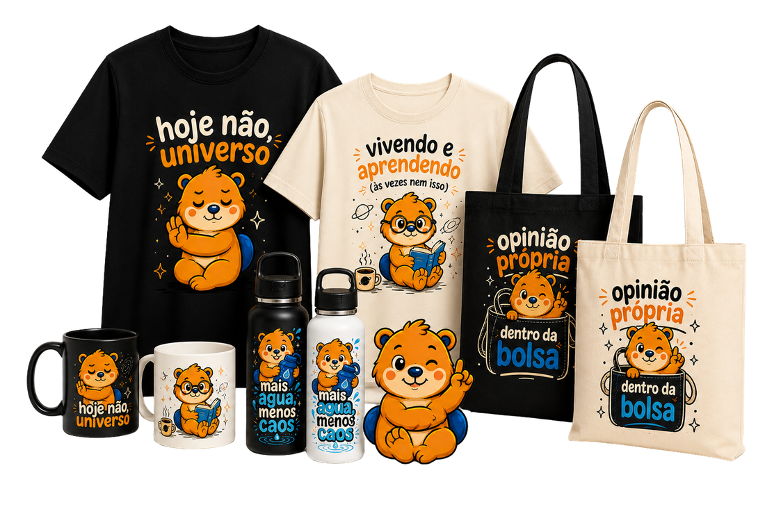 Produtos personalizados Marmota com camisetas, canecas, garrafas e ecobags